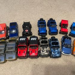 All Jeeps And truck die Cast Toys Lot