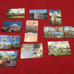 Vintage Disneyland Souvenir Guide Info Map Booklet 1986 Kodak & Postcards