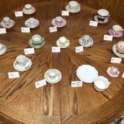 Floral Cups And Saucers