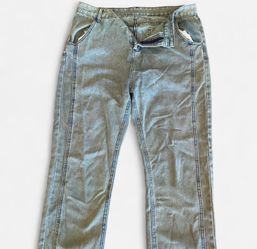 Green Straight Leg Jeans 