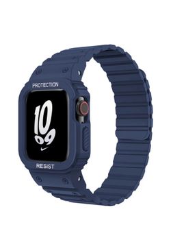 for Apple Watch 8 7 6 5 4 Ultra Magnetic Silicone Protective Band Bracelet Strap