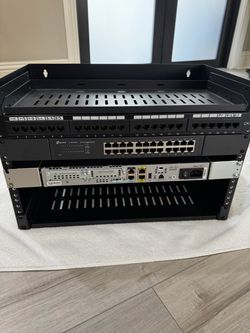 Network Rack with Patch Panel, TP-Link Switch & Cisco 1921 Router