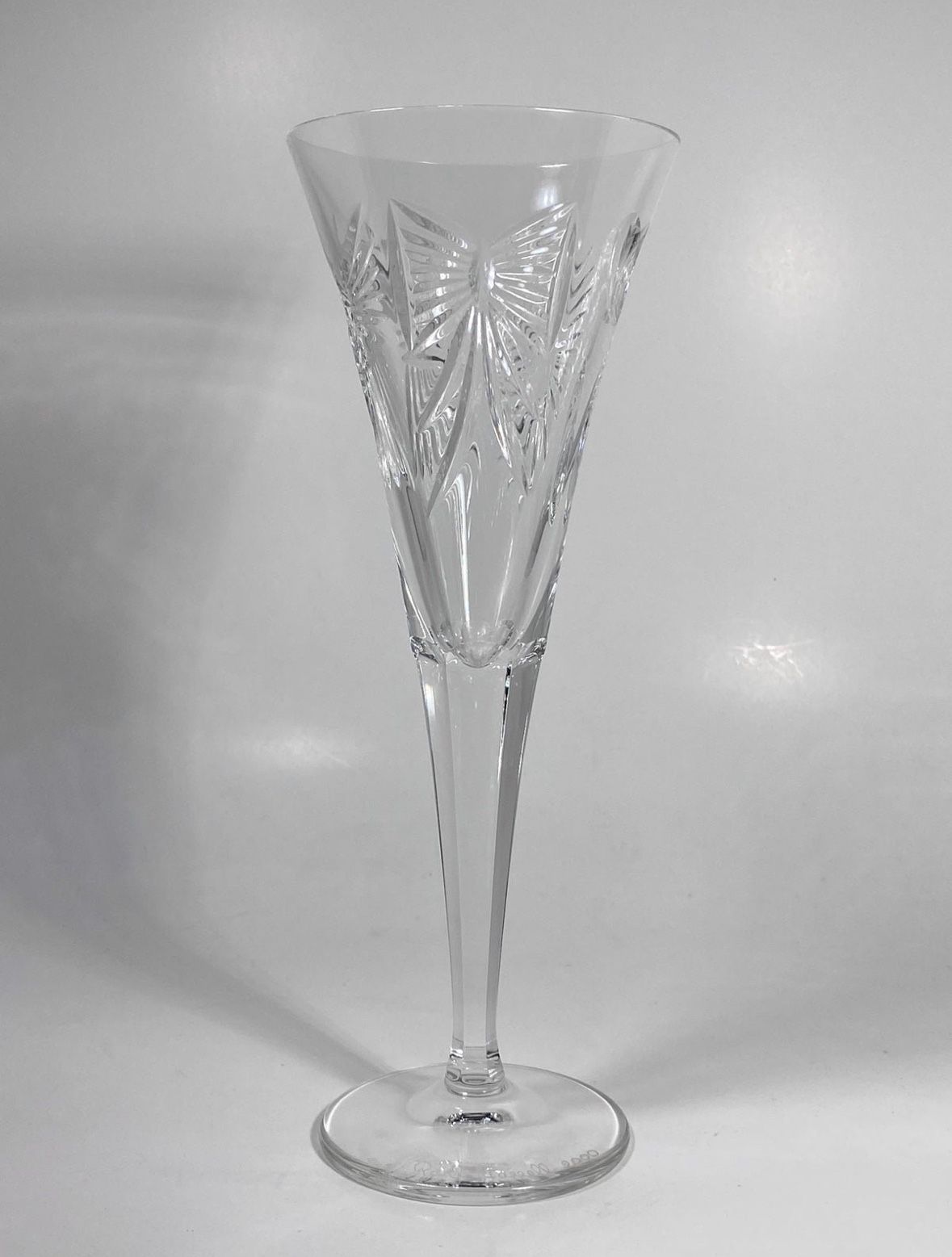 Waterford Crystal Millennium Fluted Champagne Glass Signed Paul Farrell 2000