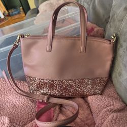 Kate spade pink glitter tote sale