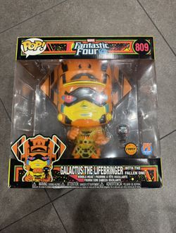 Funko Pop! Marvel Fantastic Four #809 — Galactus the Lifebringer with the Fallen One, PX Previews Exclusive, Chase, 10-inch blacklight version