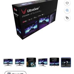 BRAND NEW - Unopened PC Monitor LG 27" UltraGear FHD 180Hz Gaming Monitor with AMD FreeSync, 27GS40W-B