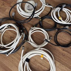 Assorted Coaxial (RG6) Cables – Multiple Lengths & Colors