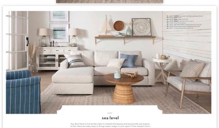 Living Spaces Reversible Chase Sofa with Storage