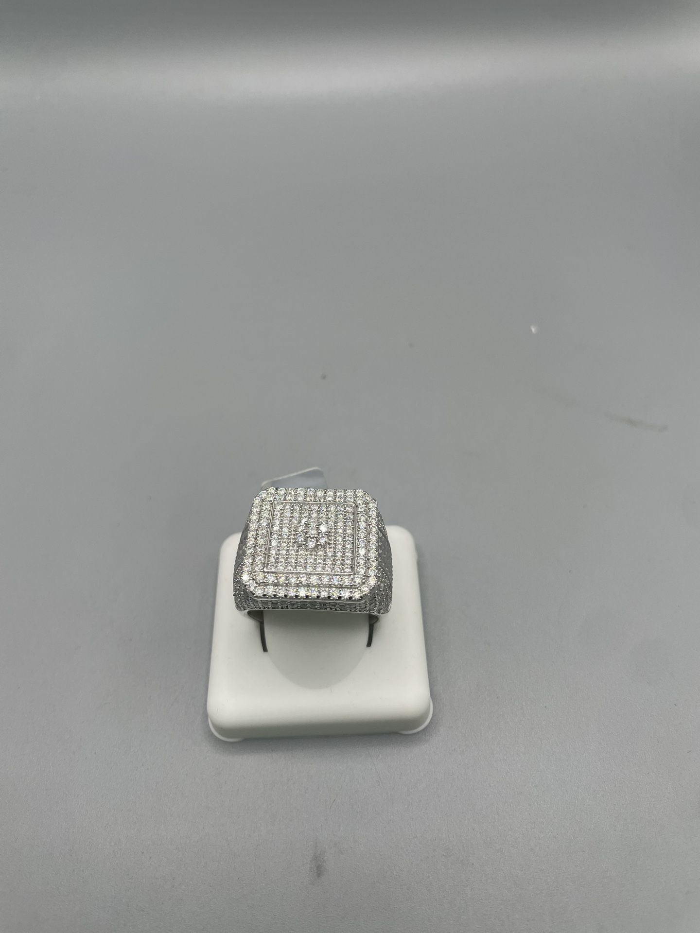925 Silver Moissanite Men’s Ring