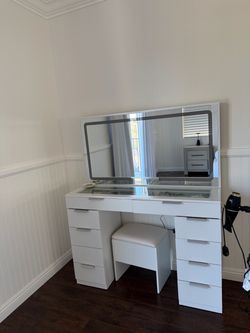 White vanity