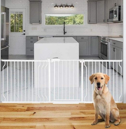 HEMRORO Extra Wide Baby Gate for Stairs Doorways with Door, 30