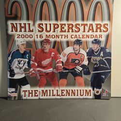 Vintage 1999 / 2000 NHL Superstars 16 Month Calendar 