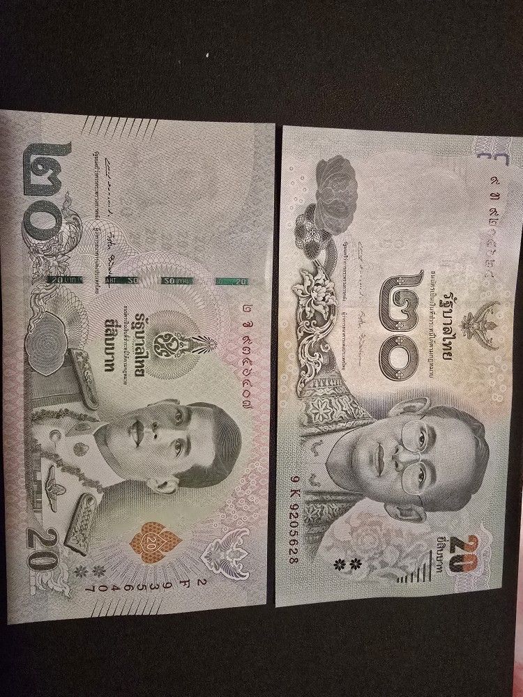 Former & Present King Of Thailand Polymer Banknotes