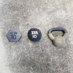 Dumbbells  (10 LBS Each) (Kettlebell Sold)
