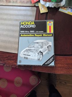 Honda Accord 1990 Thru 1993 Haynes Repair Manual