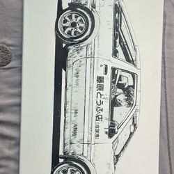 Initial D Skateboard Deck Trueno AE86 Takumi Fujiwara BAIT (WHITE) Shuichi