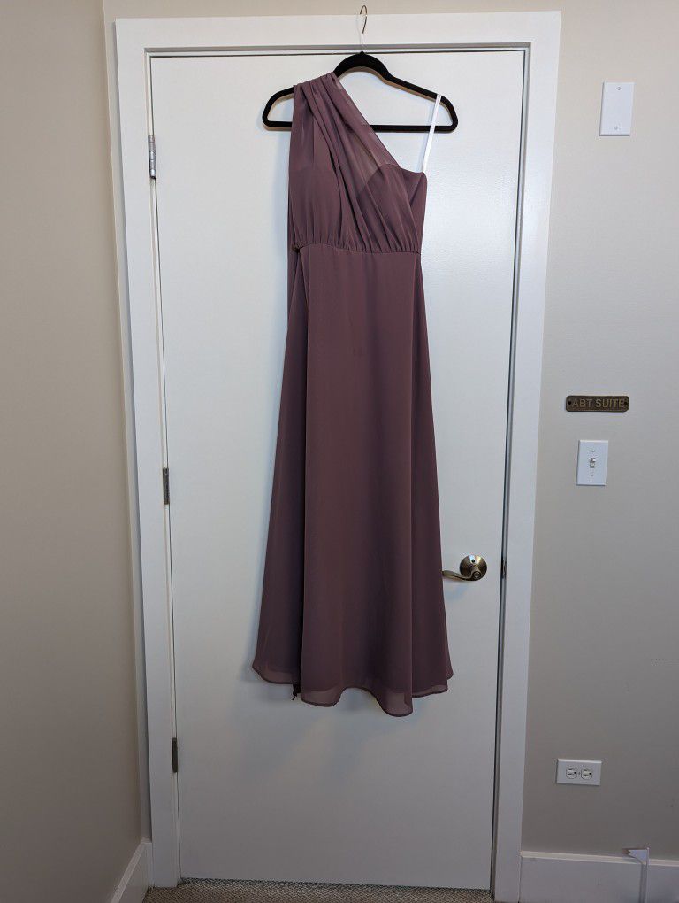 Revelry Devan Convertible Chiffon Dress - Dusty Purple, Size 6