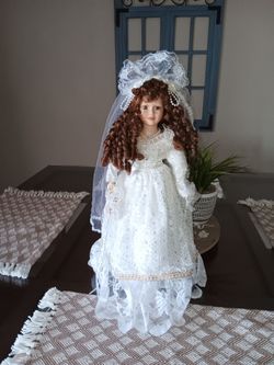 Beautiful Wedding Porcelain Doll