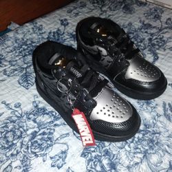 10.5 Kids Custom batman marvel-themed air jordan 1 sneakers