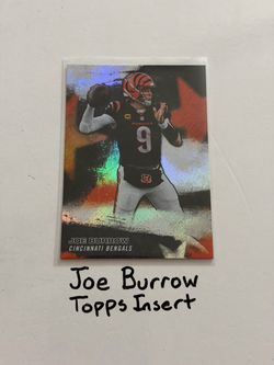 Joe Burrow Cincinnati Bengals All-Pro QB Topps Short Print Insert Card.
