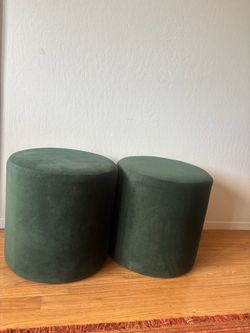Forrest Green Ottoman (Two)