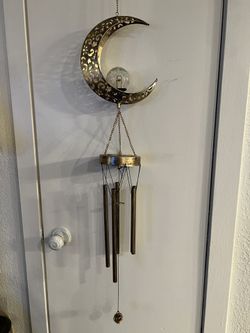 Outdoor Moon Light Wind Chimes Solar Light No Batteries No Box 