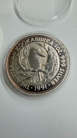 1991 Australia 1oz Silver Kookaburra / .999 Silver Bullion - Low Mintage