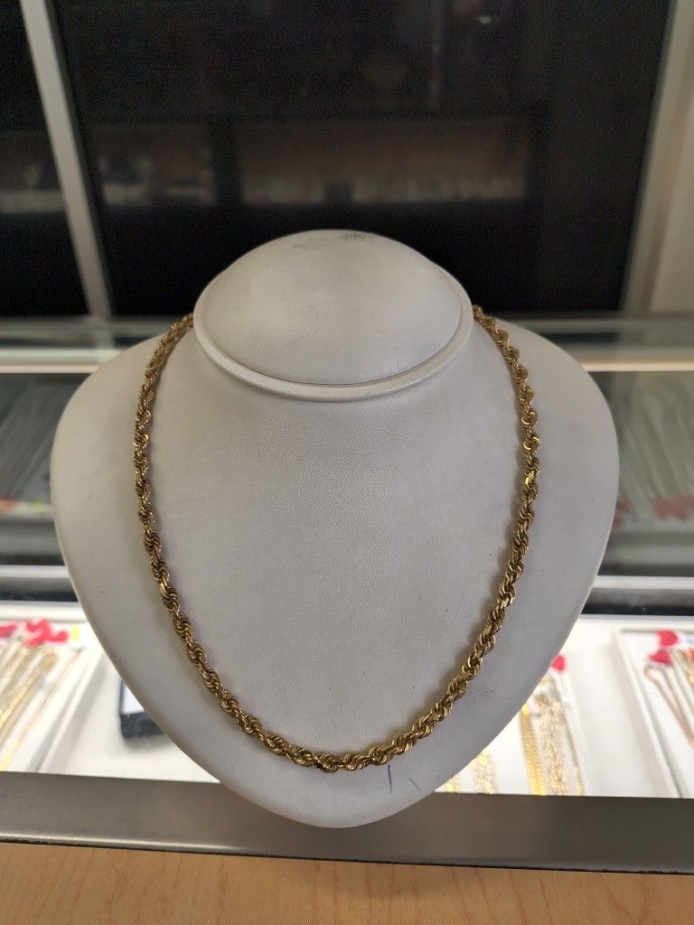 10k Solid Gold Rope Chain 36.8 Grams 24 Long Layaway Available 10%dwon If You Interested Please Make Sure You Ask For Maribel Thank You