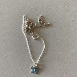 Butterfly Sterling Silver Necklace 
