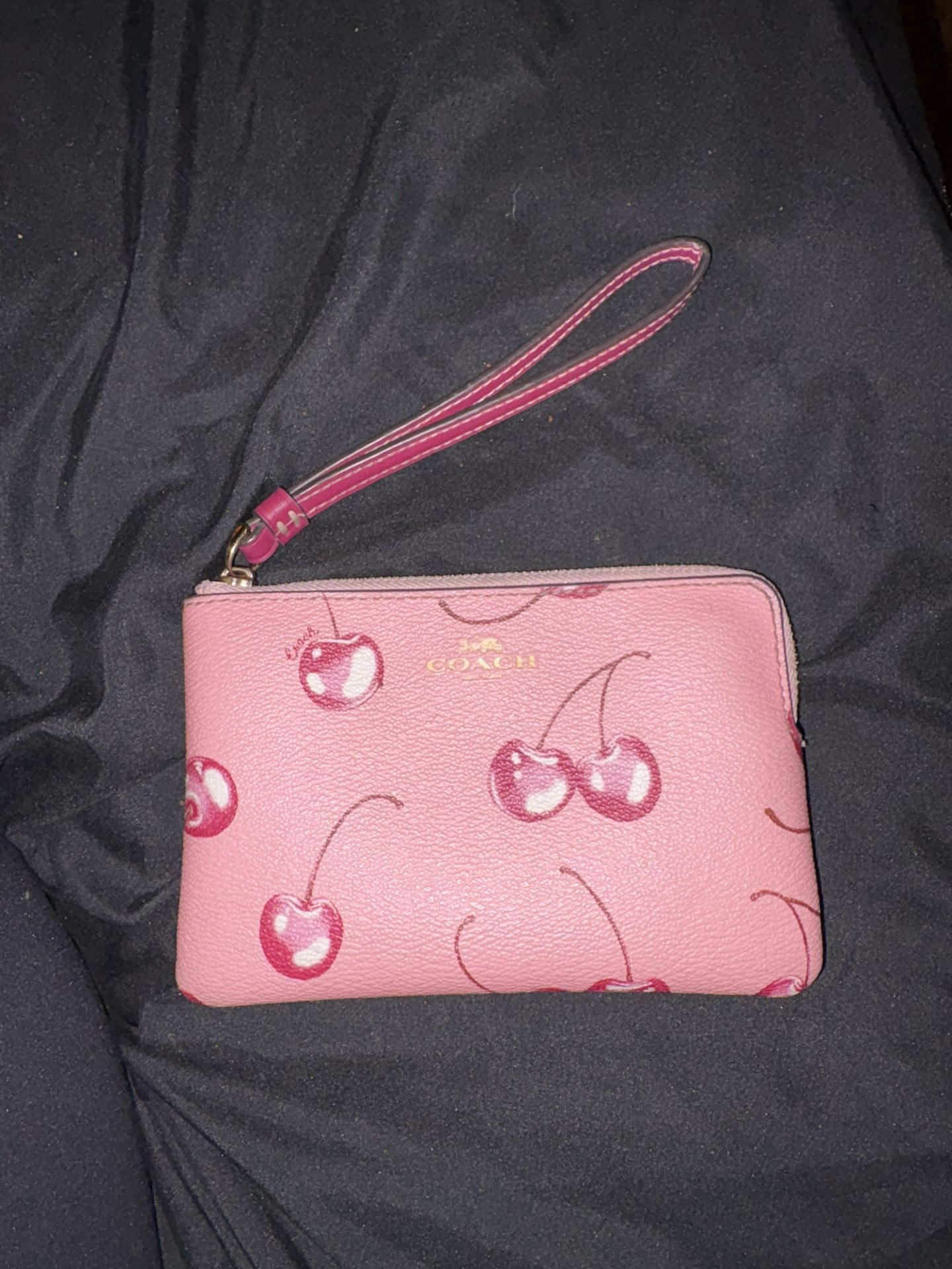 Coach Pink Cherry Wristlet 