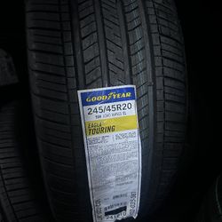SET OF NEW TIRES 245/45/20 GOODYEAR EAGLE TOURING INCLUDING MOUNT AND BALANCE 