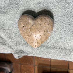 Cherry Blossom, Agate Heart Shaped Stone