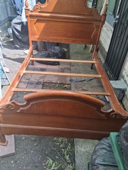 Queen size All Wood Bed Frame No Box or Mattress