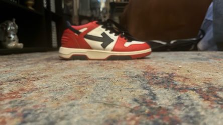 off whites red and black