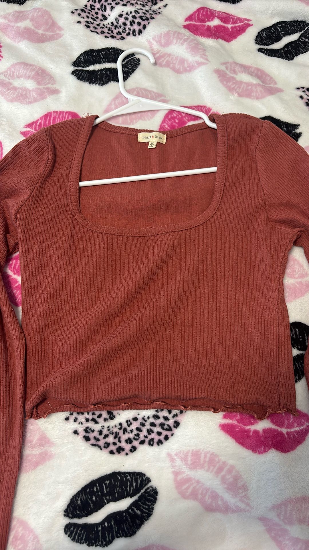 copper long sleeve top