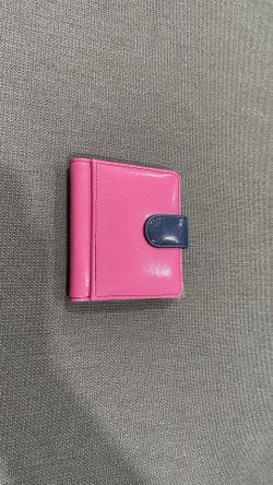 Creative Memories Picfolio Mini Wallet Photo Album Blue with Pink clasp