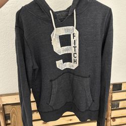 Abercrombie And Fitch Men’s Small Gray Hoodie With Pockets