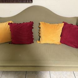 Ethan Allen Vintage Green Sofa