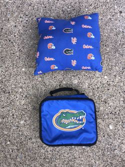 Florida Gators pillow and insulated lunch box
