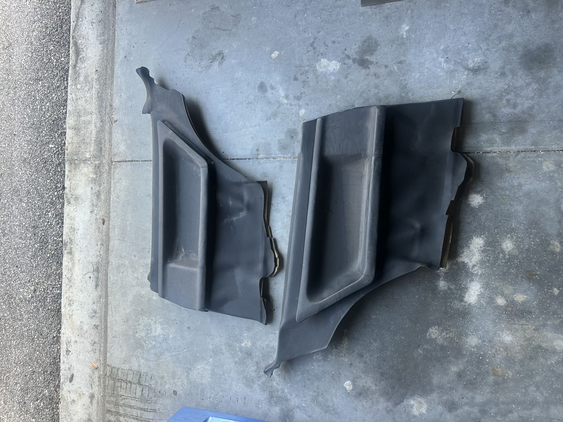 92-99 BMW M3 E36 Rear L & R Coupe Black Door Card Panel Set Leather