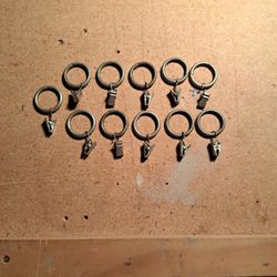 11 Curtains Clips Rings Up To 1 Inch Diameter Rod