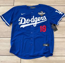 Blue Yamamoto Dodgers Jerseys with 2025 World Series patch