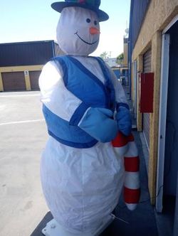 Animated &Musical Motion Sensored Life Size rare gemmy Snowman "6 Feet .N0 Deliever