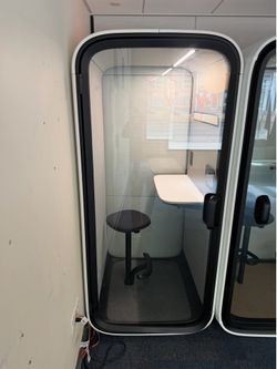 Framers brand new compact phone booth, all options, top of the line phone booth