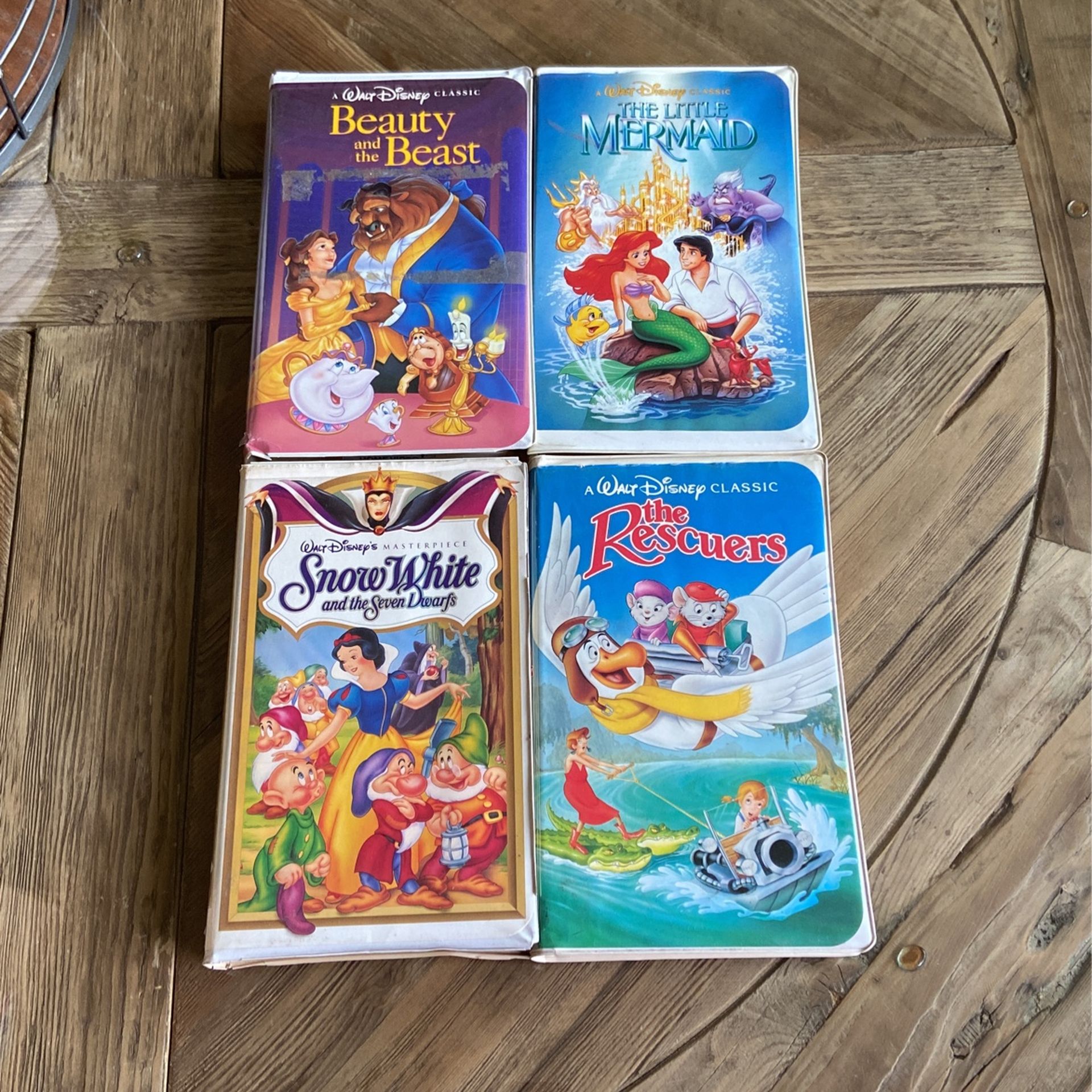 Walt Disney Classic VHS Lot Of 4: The Little Mermaid,( Banned Cover)