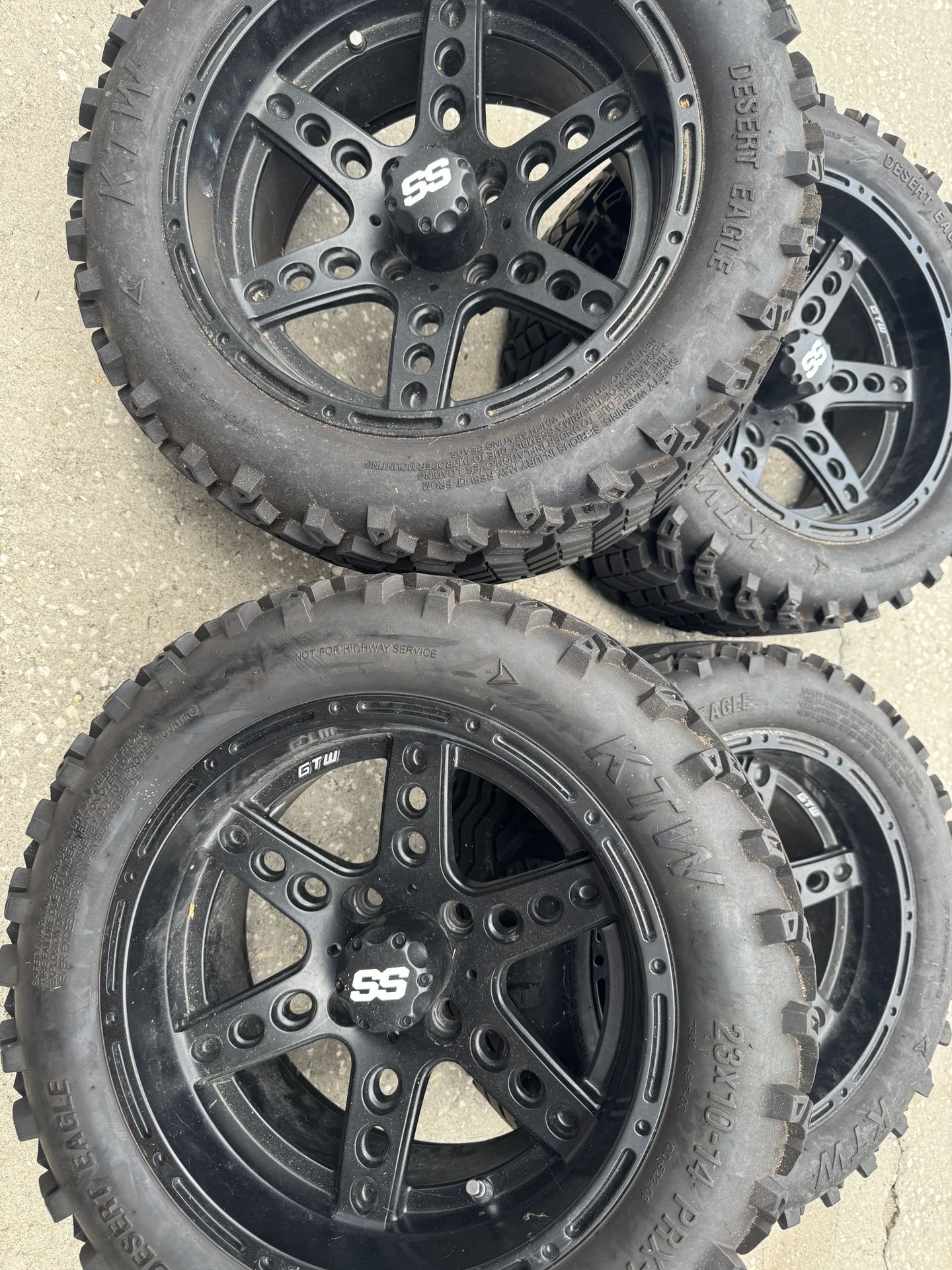 Golf Cart Wheels (set of 4) Great Condition Lots Of Tread Left