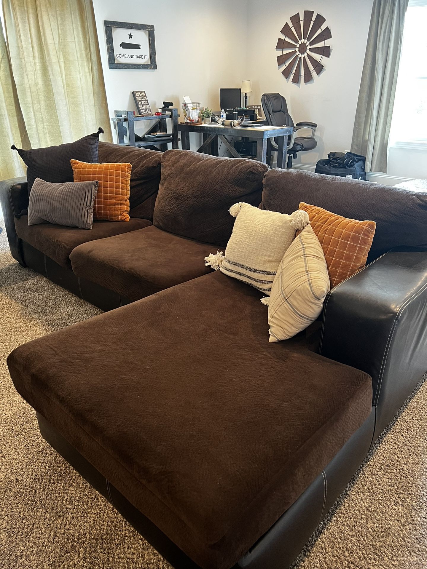 Brown Sectional Couch 