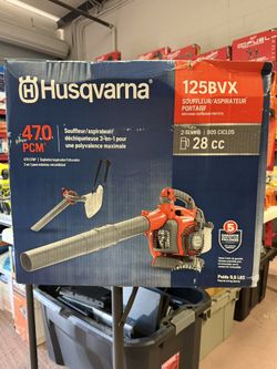 Husqvarna 125BVX 28-cc 2-cycle 470-CFM 170-MPH Gas Handheld Leaf Blower