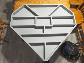 Diamond shaped wall shelf/art