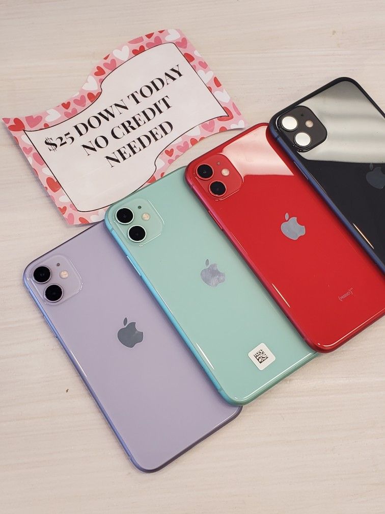 Apple IPhone 11 Unlocked - $1 Down Today, No Credit Required (PROMOTION FROM 6/21 TO 7/5)